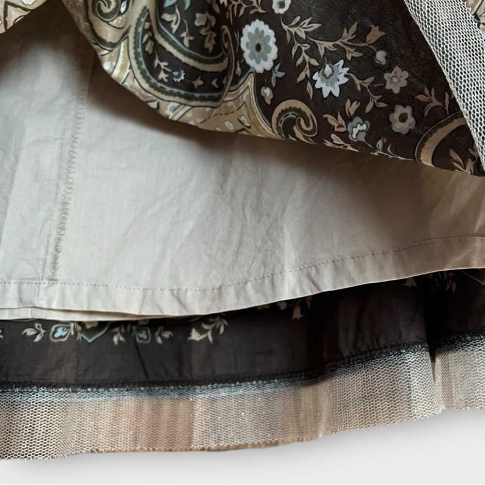 Talbots • Pleated Paisley Print A-Line Skirt - Picture 4 of 7